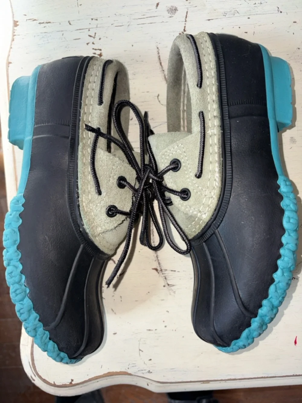 ☔️🦆L.L. Bean Classic Bean Boots Preppy Rain Waterproof Duck Shoes EUC 8.5 - Picture 4 of 15